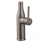 Кухонный смеситель с выдвижным изливом KOER KI-70004-07 (нерж. сталь) (KR3387)