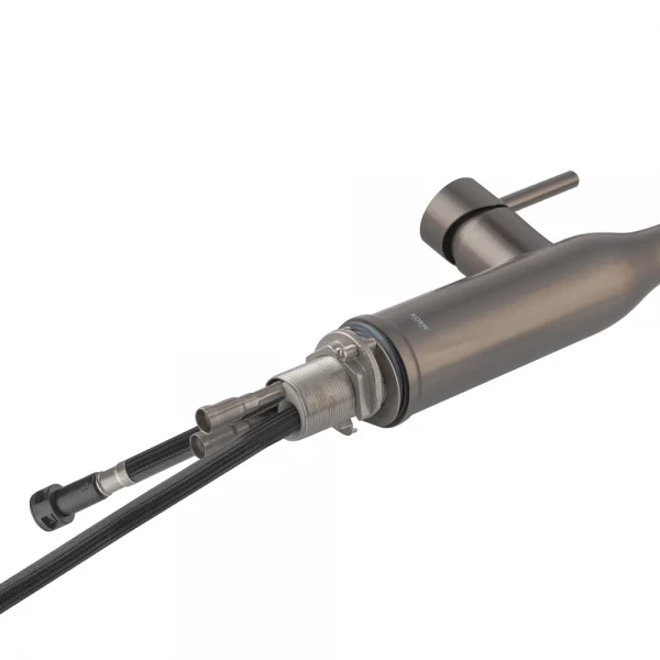 Кухонный смеситель с выдвижным изливом KOER KI-70004-07 (нерж. сталь) (KR3387)