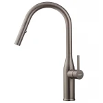 Кухонный смеситель с выдвижным изливом KOER KI-70004-07 (нерж. сталь) (KR3387)