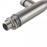 Кухонный смеситель с силиконовым изливом KOER KI-70005-02 (нерж. сталь) (KR3388)