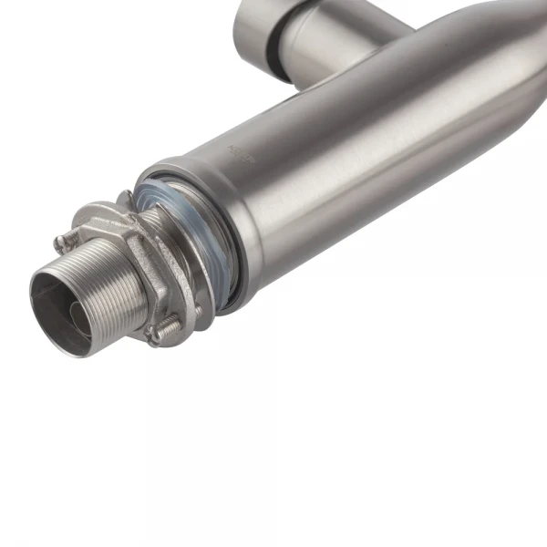 Кухонный смеситель с силиконовым изливом KOER KI-70005-02 (нерж. сталь) (KR3388)