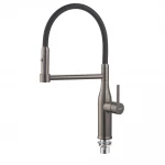 Кухонный смеситель с силиконовым изливом KOER KI-70005-07 (нерж. сталь) (KR3389)