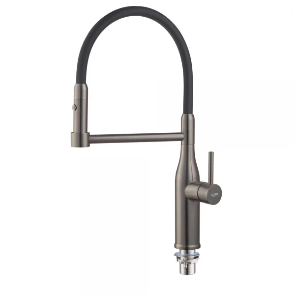 Кухонный смеситель с силиконовым изливом KOER KI-70005-07 (нерж. сталь) (KR3389)