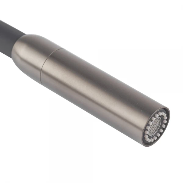 Кухонный смеситель с силиконовым изливом KOER KI-70005-07 (нерж. сталь) (KR3389)