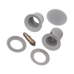 Донный клапан для умывальника с переливом Koer PW-03-03 1 1/4'' (кнопка) (Белый) (KR3395)