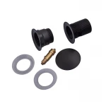 Донный клапан для умывальника с переливом Koer PW-03-05 1 1/4'' (кнопка) (Черный) (KR3396)