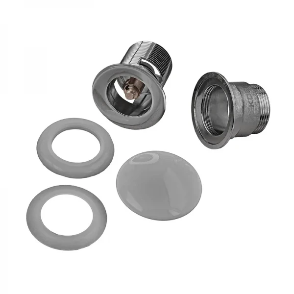 Донный клапан для умывальника с переливом Koer PW-03-11 1 1/4'' (кнопка) (KR3397)