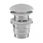 Донный клапан для умывальника с переливом Koer PW-03-11 1 1/4'' (кнопка) (KR3397)