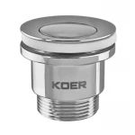 Донный клапан для умывальника Koer PW-02-01 1 1/4'' (кнопка) (Цвет хром) (KR3399)