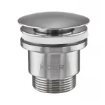 Донный клапан для умывальника Koer PW-01-02 1 1/4'' (кнопка) (Цвет нерж) (KR3401)
