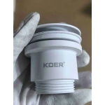 Донний клапан для раковини універсальний (з/без переливу) Koer PW-01-03 автоматичний (Click-Clack) (Колір білий) 1 1/4'' (KR3402)