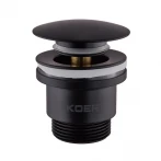 Донний клапан для умивальника Koer PW-01-05 1 1/4'' (кнопка) (Чорний) (KR3403)