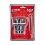 Донный клапан для умывальника Koer PW-01-05 1 1/4'' (кнопка) (Черный) (KR3403)
