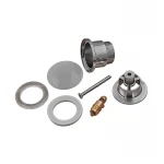 Донный клапан для умывальника Koer PW-01-11 1 1/4'' (кнопка) (Белая керамическая накладка) (KR3405)