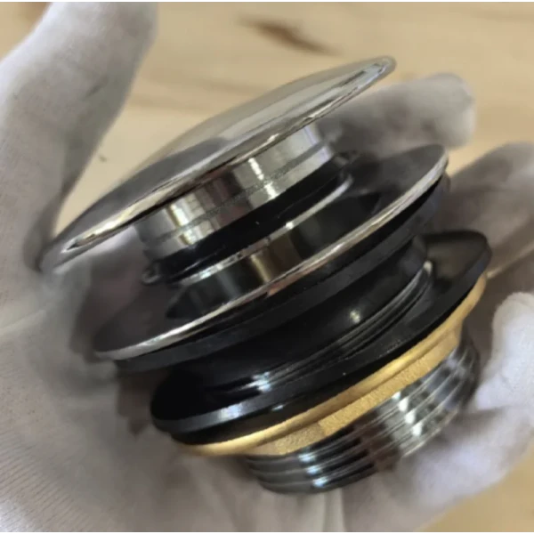 Донний клапан для ванни Koer PW-05-01 автоматичний (Click-Clack) (Колір хром) 1 1/2'' (KR3406)
