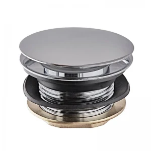 Донний клапан для ванної Koer PW-05-01 1 1/2'' (кнопка) (Колір хром) (KR3406)