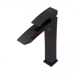 Змішувач для умивальника Koer 007 BLACK KB-11007-05 латунний чорний матовий високий (KR3441)