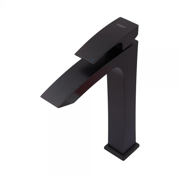 Змішувач для умивальника Koer 007 BLACK KB-11007-05 латунний чорний матовий високий (KR3441)