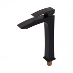 Змішувач для умивальника Koer 007 BLACK KB-11007-05 латунний чорний матовий високий (KR3441)