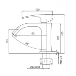 Смеситель для умывальника Koer KB-12007-01 (Цвет хром) (KR3442)