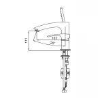 Смеситель на борт ванны Koer KB-43007-01 на 3 отверстия (Цвет хром) (KR3452)