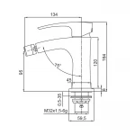 Смеситель для биде Koer KB-20007-01 (Цвет хром) (KR3458)