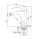 Смеситель для биде Koer KB-20007-05 (Цвет черный) (KR3459)