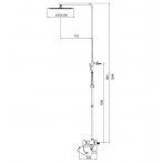 Душова колона із змішувачем KOER KB-56007-01 (Колір хром) (KR3460)