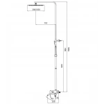 Душевая колонна со смесителем Koer KB-56007-05 (Цвет черный) (KR3461)