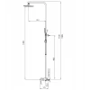 Душова колона із змішувачем водоспад KOER KB-58007-01 (Колір хром) (KR3462)