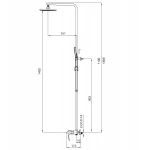 Душевая колонна со смесителем водопад Koer KB-58007-01 (Цвет хром) (KR3462)