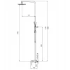 Душова колона із змішувачем водоспад Koer KB-58007-05 (Колір чорний) (KR3463)