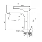 Смеситель для умывальника Koer KB-10010-05 (Цвет черный) (KR3479)
