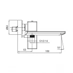 Змішувач для ванни з коротким виливом Koer KB-41010-05 (Колір чорний) (KR3485)