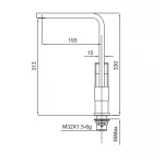 Смеситель для кухни Koer KB-70010-01 (Цвет хром) (KR3488)