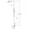 Душова колона із змішувачем Koer KB-56010-05 (Колір чорний) (KR3495)