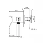 Смеситель для гигиенического душа Koer KB-23010-05 (Цвет черный) (KR3497)
