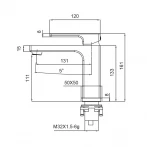 Змішувач для умивальника KOER KB-10009-01 (Колір хром) (KR3498)