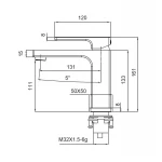 Смеситель для умывальника Koer KB-10009-01 (Цвет хром) (KR3498)