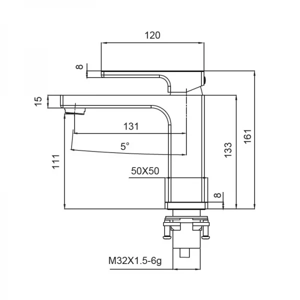 Смеситель для умывальника Koer KB-10009-05 (Цвет черный) (KR3499)