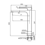 Смеситель для умывальника Koer KB-11009-05 высокий (Цвет черный) (KR3501)