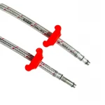 Гибкая подводка в силиконовой оболочке (пара) Koer KH-02-F1/2"xM10-1200 (KR3535)