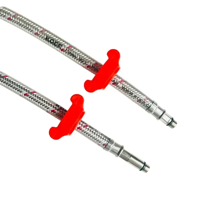 Гибкая подводка в силиконовой оболочке (пара) Koer KH-02-F1/2"xM10-1200 (KR3535)