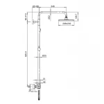 Душевая колонна с термостатическим смесителем Koer KB-53011-05 (Цвет черный) (KR4723)