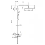 Душевая колонна с термостатическим смесителем Koer KB-55013-01 (Цвет хром) (KR4730)