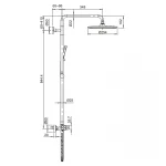 Душова колона Koer KB-55014-05 латунна чорна матова з термостатом (KR4733)