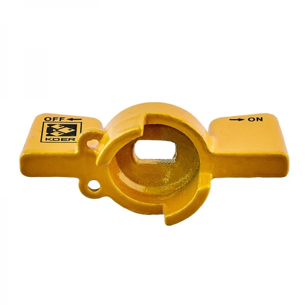 Ручка-метелик Koer для крана кульового 1/2'' алюмінієва (колір жовтий) (KR4739)