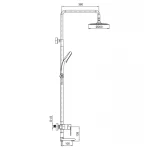 Душевая колонна со смесителем Koer KI-56015-02 (из нерж. стали) (Цвет нерж) (KR4784)