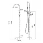Смеситель для ванной Koer KI-45015-02 (из нерж. стали) (Цвет нерж) (KR4787)