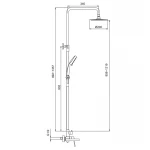 Душевая колонна со смесителем Koer KI-56016-02 (из нерж. стали) (Цвет нерж) (KR4791)